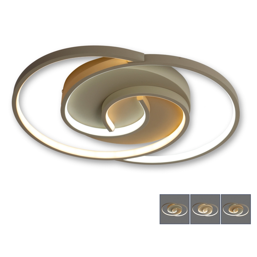 BRILAGI - LED Himennettävä kattovalaisin VELO LED/70W/230V 3000-6500K 38x47,8 cm beige + kaukosäädin