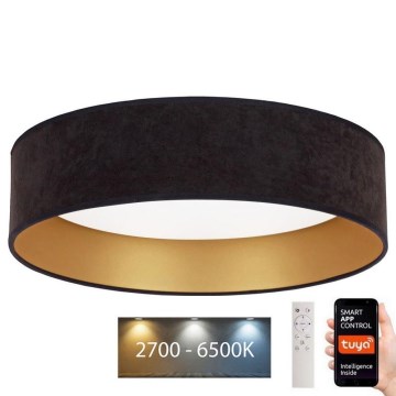 Brilagi - LED Himmennettävä kattovalaisin VELVET SMART LED/36W/230V d. 55 cm 2700-6500K Wi-Fi Tuya musta/kulta + kaukosäädin