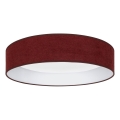 Brilagi - LED-himmennettävä kattovalaisin VELVET SMARTIX STARS LED/36W/230V 3000-6000K Ø 55 cm viininpunainen Wi-Fi Tuya Beacon + kaukosäädin