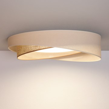BRILAGI - LED himmennettävä kattovalaisin VELVET TWIST LED/36W/230V 3000-6000K Ø 65 cm Wi-Fi Tuya Beacon kerma/beige + kaukosäädin
