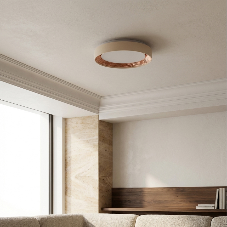 Brilagi - LED himmennettävä kattovalaisin WALDO LED/48W/230V 3000-6500K halkaisija 40 cm beige/kultainen + kaukosäädin