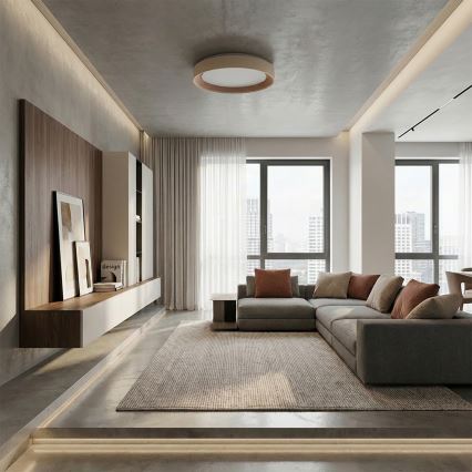 Brilagi - LED himmennettävä kattovalaisin WALDO LED/48W/230V 3000-6500K halkaisija 40 cm beige/kultainen + kaukosäädin