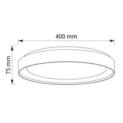 Brilagi - LED himmennettävä kattovalaisin WALDO LED/48W/230V 3000-6500K halkaisija 40 cm beige/kultainen + kaukosäädin
