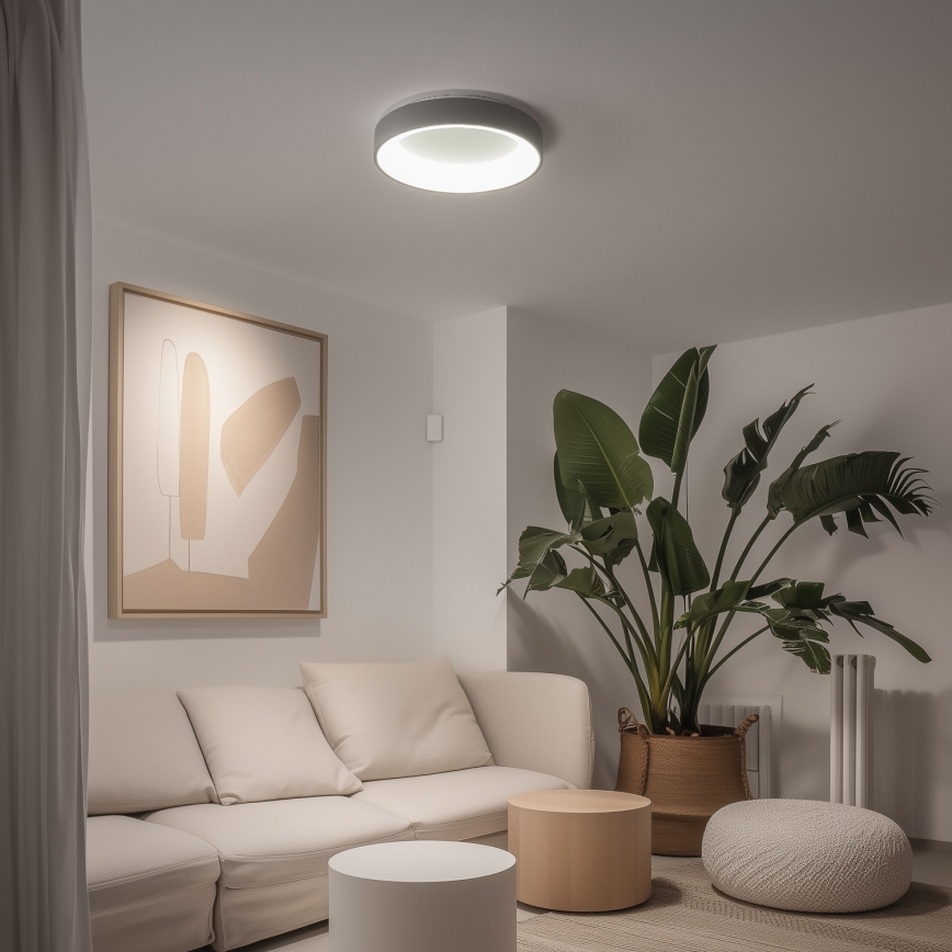 Brilagi - LED Himmennettävä kattovalo FALCON LED/40W/230V 3000-6500K harmaa + kauko-ohjain