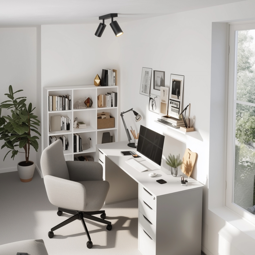 Brilagi - LED-himmennettävä kohdevalaisin SELE 2xGU10/6,5W/230V 2700-6500K musta/kultainen