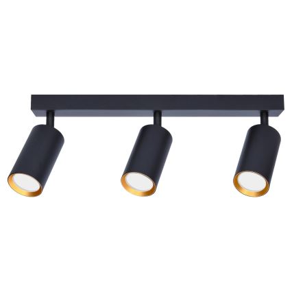 Brilagi - LED RGBW himmennettävä kohdevalaisin SELE 3xGU10/4,8W/230V 3000K musta/kultainen + kaukosäädin