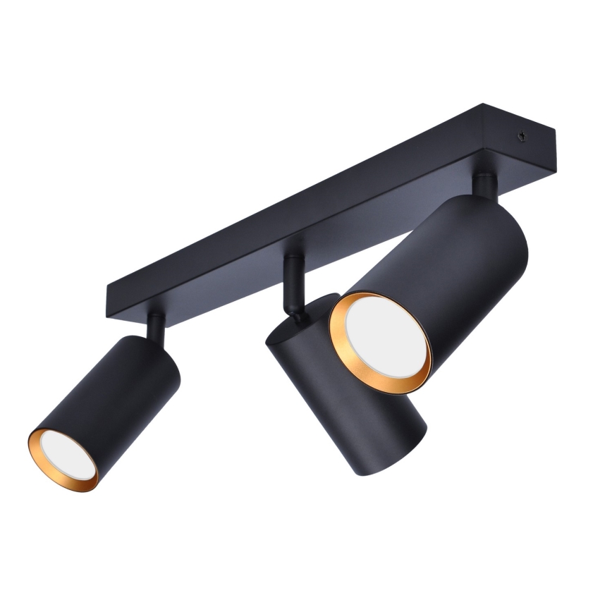 Brilagi - LED RGBW himmennettävä kohdevalaisin SELE 3xGU10/4,8W/230V 3000K musta/kultainen + kaukosäädin