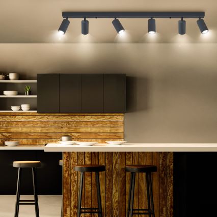 Brilagi - LED RGBW Himennettävä kohdevalaisin SELE 6xGU10/6,5W/230V 2700-6500K antrasiitti