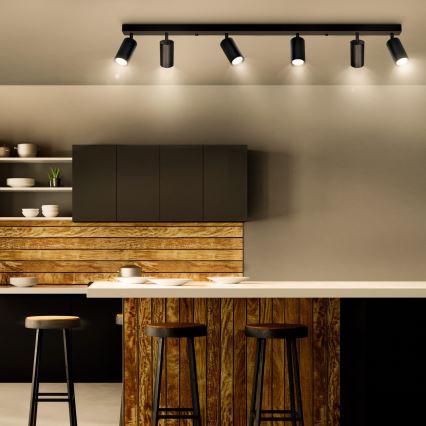 Brilagi - LED RGBW himmennettävä kohdevalaisin SELE 6xGU10/6,5W/230V 2700-6500K musta