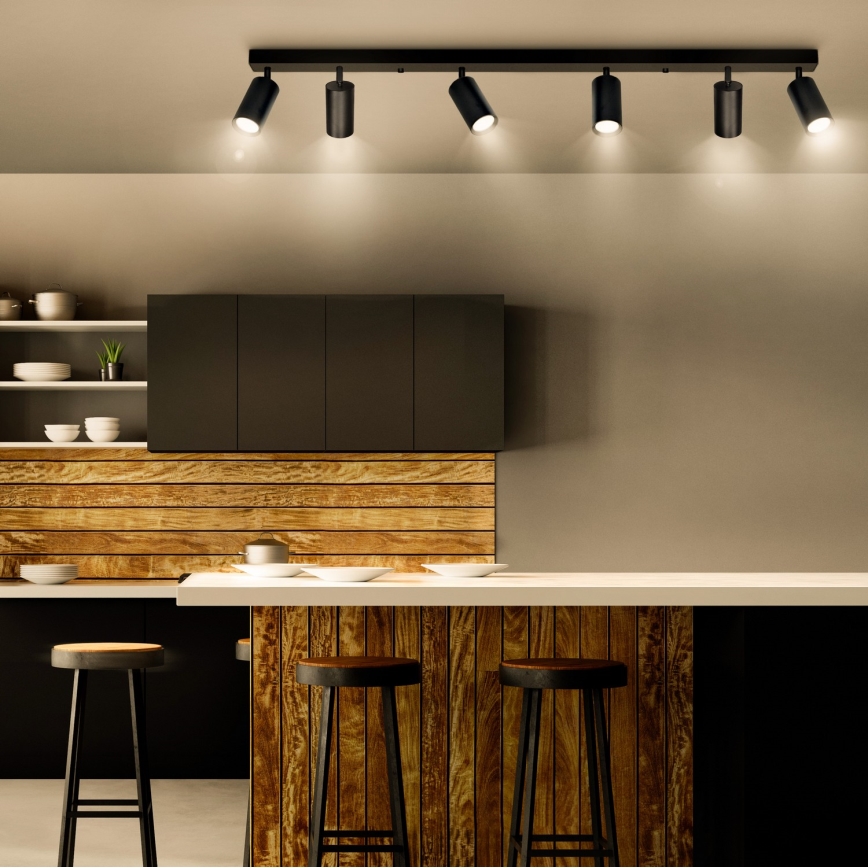 Brilagi - LED RGBW himmennettävä kohdevalaisin SELE 6xGU10/6,5W/230V 2700-6500K musta