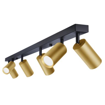 Brilagi - Himmennettävä LED-kohdevalaisin SELE GOLDEN 6xGU10/6,5W/230V 2700-6500K musta/kulta