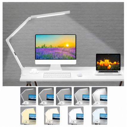 Brilagi - LED himmennettävä kosketusohjattu taipuisa pöytävalaisin VARIO LED/12W/230V 3000/4000/5000/6500K CRI 92 valkoinen