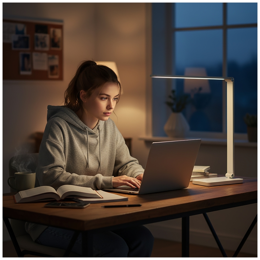 Brilagi - himmennettävä LED-kosketuspöytälamppu langattomalla QI-latauksella MODO CHARGE LED/7W/5V 3000/4000/6000K valkoinen