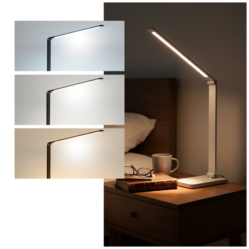 Brilagi - himmennettävä LED-kosketuspöytälamppu langattomalla QI-latauksella MODO CHARGE LED/7W/5V 3000/4000/6000K valkoinen