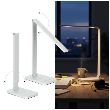 Brilagi - himmennettävä LED-kosketuspöytälamppu langattomalla QI-latauksella MODO CHARGE LED/7W/5V 3000/4000/6000K valkoinen
