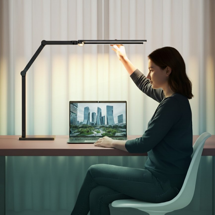 Brilagi - LED himmennettävä kosketusohjattu pöytävalaisin VARIO LED/24W/230V 3000-6500K CRI 92 musta