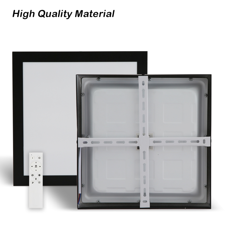 Brilagi - LED Himmennettävä kattovalaisin FRAME SMART LED/24W/230V 30x30 cm 3000-6000K IP44 musta + kauko-ohjain