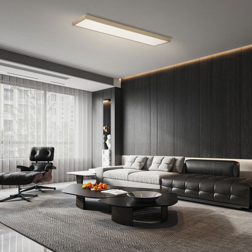 Brilagi - LED himmennettävä kylpyhuoneen kattovalaisin FRAME SMART LED/50W/230V 120x30 cm 3000-6000K IP44 beige + kaukosäädin