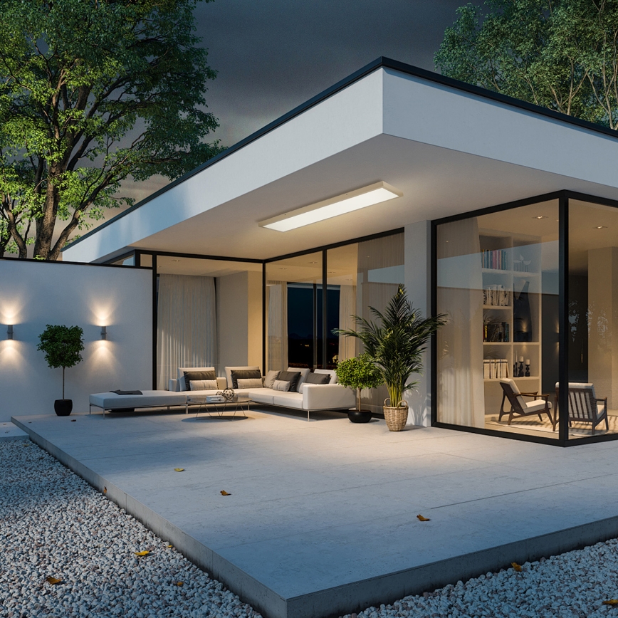 Brilagi - LED himmennettävä kylpyhuoneen kattovalaisin FRAME SMART LED/50W/230V 120x30 cm 3000-6000K IP44 beige + kaukosäädin