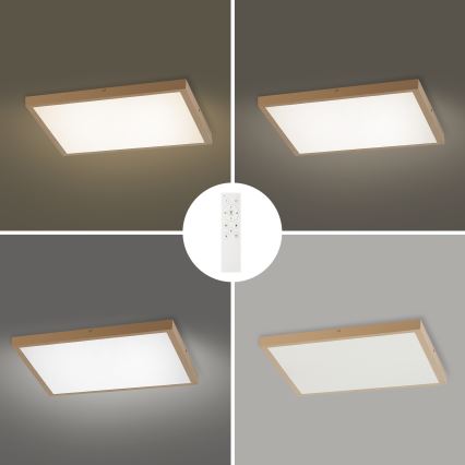 Brilagi - himennettävä kylpyhuoneen kattovalaisin FRAME SMART LED/50W/230V 60x60 cm 3000-6000K IP44 beige + kaukosäädin