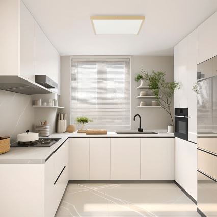 Brilagi - himennettävä kylpyhuoneen kattovalaisin FRAME SMART LED/50W/230V 60x60 cm 3000-6000K IP44 beige + kaukosäädin