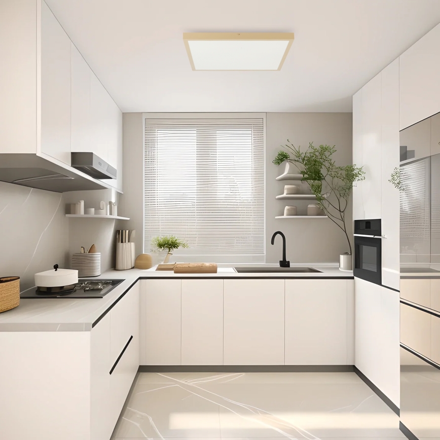 Brilagi - himennettävä kylpyhuoneen kattovalaisin FRAME SMART LED/50W/230V 60x60 cm 3000-6000K IP44 beige + kaukosäädin