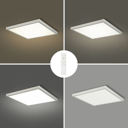 Brilagi - LED himmennettävä kylpyhuoneen kattovalaisin FRAME SMART LED/50W/230V 60x60 cm 3000-6000K IP44 hopeanvärinen + kaukosäädin