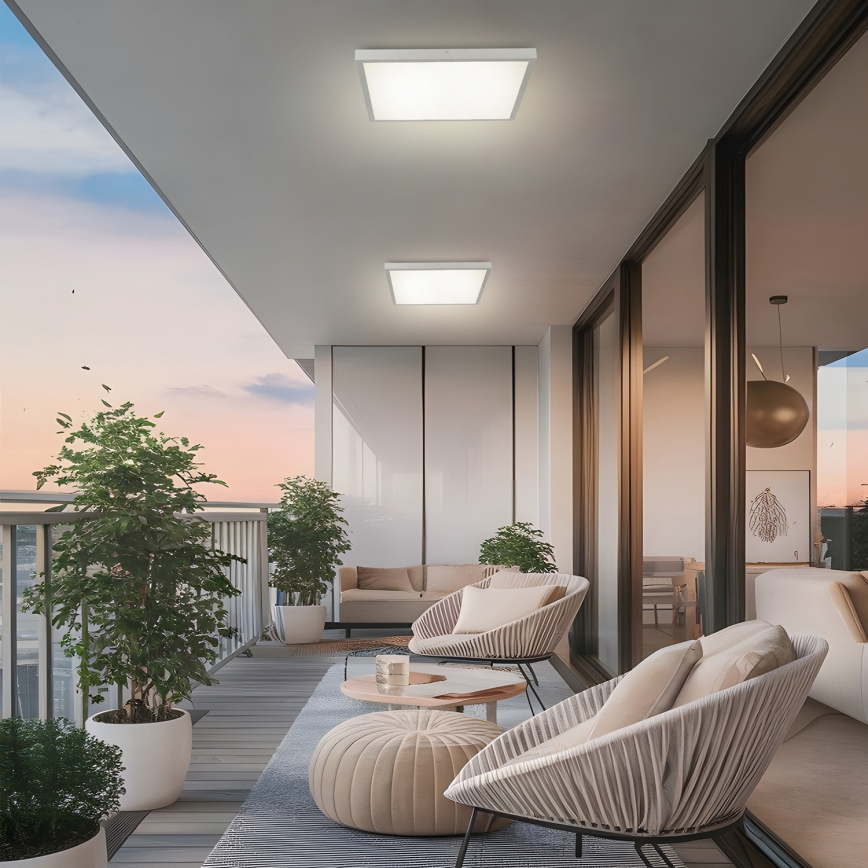 Brilagi - LED himmennettävä kylpyhuoneen kattovalaisin FRAME SMART LED/50W/230V 60x60 cm 3000-6000K IP44 hopeanvärinen + kaukosäädin