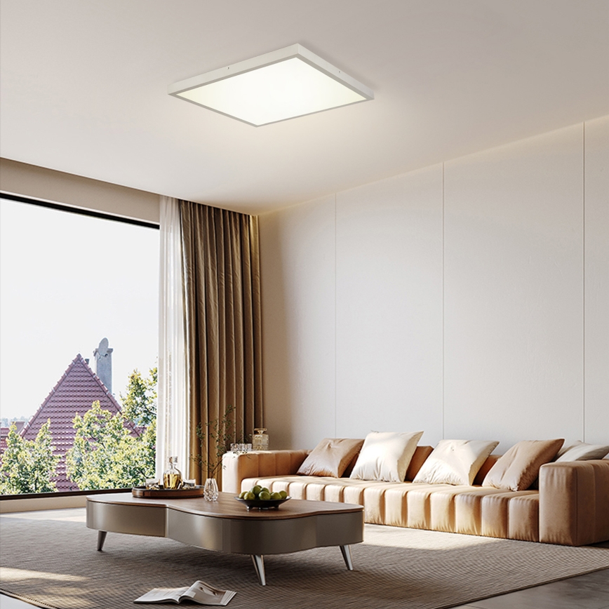 Brilagi - LED himmennettävä kylpyhuoneen kattovalaisin FRAME SMART LED/50W/230V 60x60 cm 3000-6000K IP44 hopeanvärinen + kaukosäädin