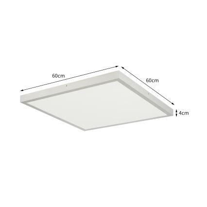 Brilagi - LED himmennettävä kylpyhuoneen kattovalaisin FRAME SMART LED/50W/230V 60x60 cm 3000-6000K IP44 hopeanvärinen + kaukosäädin