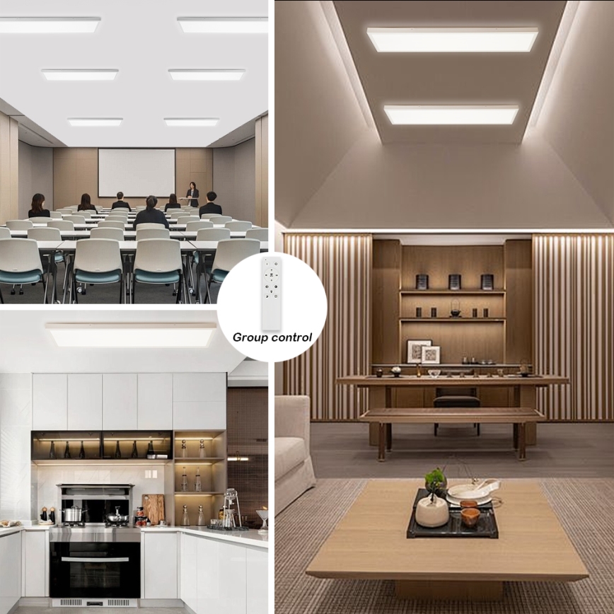 Brilagi - LED-himennettävä kylpyhuoneen kattovalaisin FRAME SMART LED/50W/230V 120x30 cm 3000-6000K IP44 valkoinen + kaukosäädin