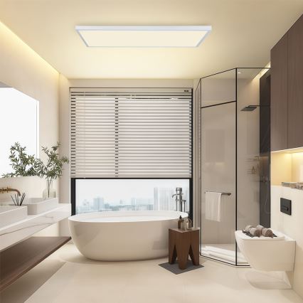 Brilagi - Himmennettävä LED-kattovalaisin kylpyhuoneeseen FRAME SMART LED/96W/230V 120x60 cm 3000-6000K IP44 valkoinen + kaukosäädin