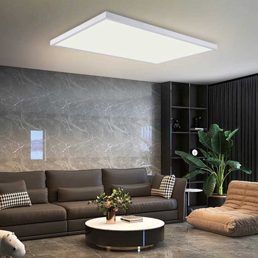 Brilagi - Himmennettävä LED-kattovalaisin kylpyhuoneeseen FRAME SMART LED/96W/230V 120x60 cm 3000-6000K IP44 valkoinen + kaukosäädin