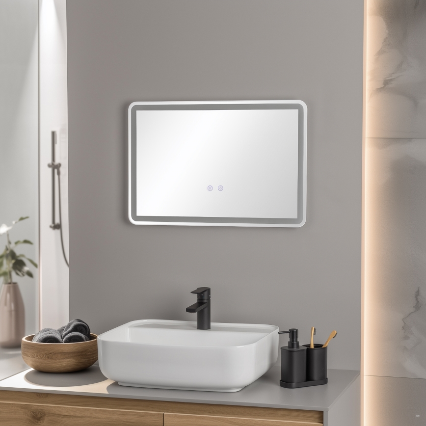 Brilagi - LED Lämmitetty kylpyhuonepeili BELLA LED/12W/230V 40x60 cm IP44 CRI 90 himmennettävä + CCT