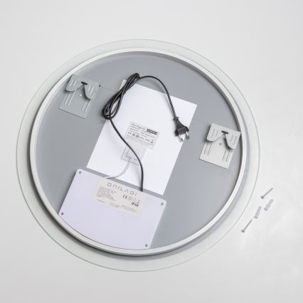 Brilagi - LED-lämmitetty kylpyhuonepeili CLARA ECO LED/12W/230V halkaisija 60 cm IP44 CRI 90 himmennettävä + CCT