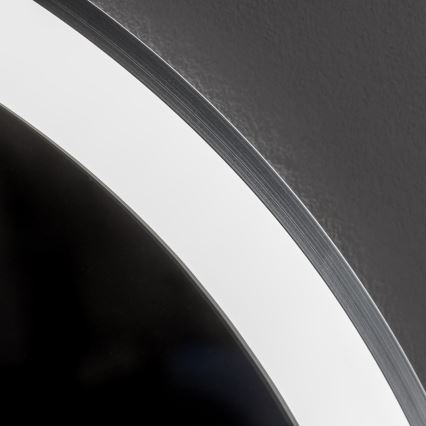 Brilagi - Himmennettävä LED-kylpyhuonepeili lämmityksellä ja taustavalolla, ALU PRO LED/18W/230V halkaisija 60 cm 3000/4000/6500K IP44 mattakromi CRI 90