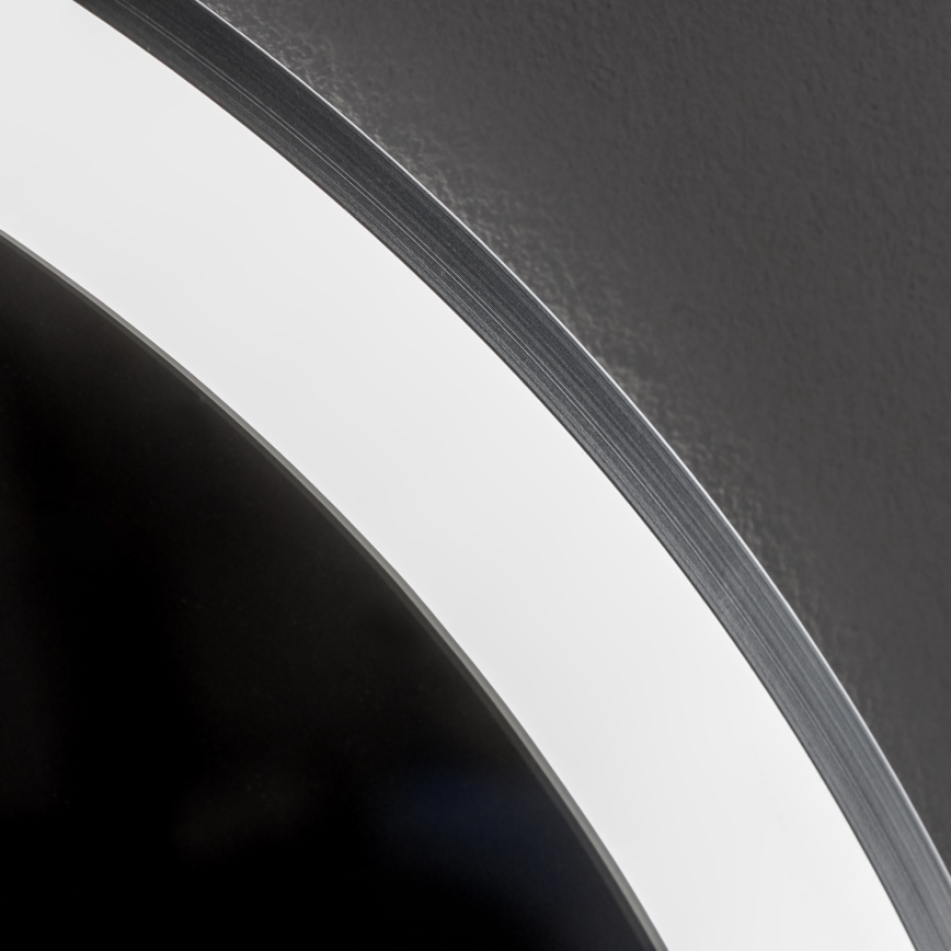 Brilagi - Himmennettävä LED-kylpyhuonepeili lämmityksellä ja taustavalolla, ALU PRO LED/18W/230V halkaisija 60 cm 3000/4000/6500K IP44 mattakromi CRI 90