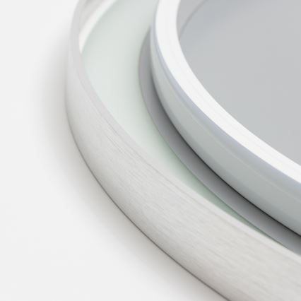 Brilagi - Himmennettävä LED-kylpyhuonepeili lämmityksellä ja taustavalolla, ALU PRO LED/18W/230V halkaisija 60 cm 3000/4000/6500K IP44 mattakromi CRI 90