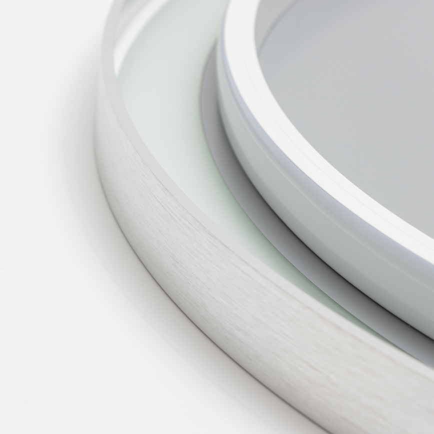 Brilagi - Himmennettävä LED-kylpyhuonepeili lämmityksellä ja taustavalolla, ALU PRO LED/18W/230V halkaisija 60 cm 3000/4000/6500K IP44 mattakromi CRI 90