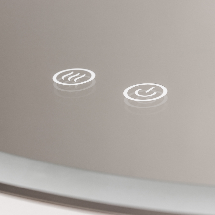 Brilagi - LED-himmennettävä kylpyhuonepeili, lämmitetty ja taustavalaistu ALU PRO LED/18W/230V halkaisija 60 cm 3000/4000/6500K IP44 kiiltävä kromi CRI 90