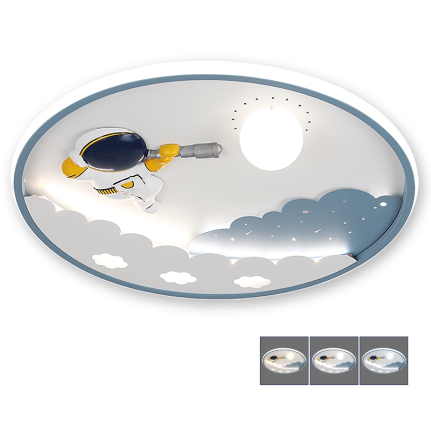 BRILAGI - himmennettävä lasten kattovalaisin ASTRO LED/43W/230V 3000-6000K halkaisija 49 cm + kaukosäädin