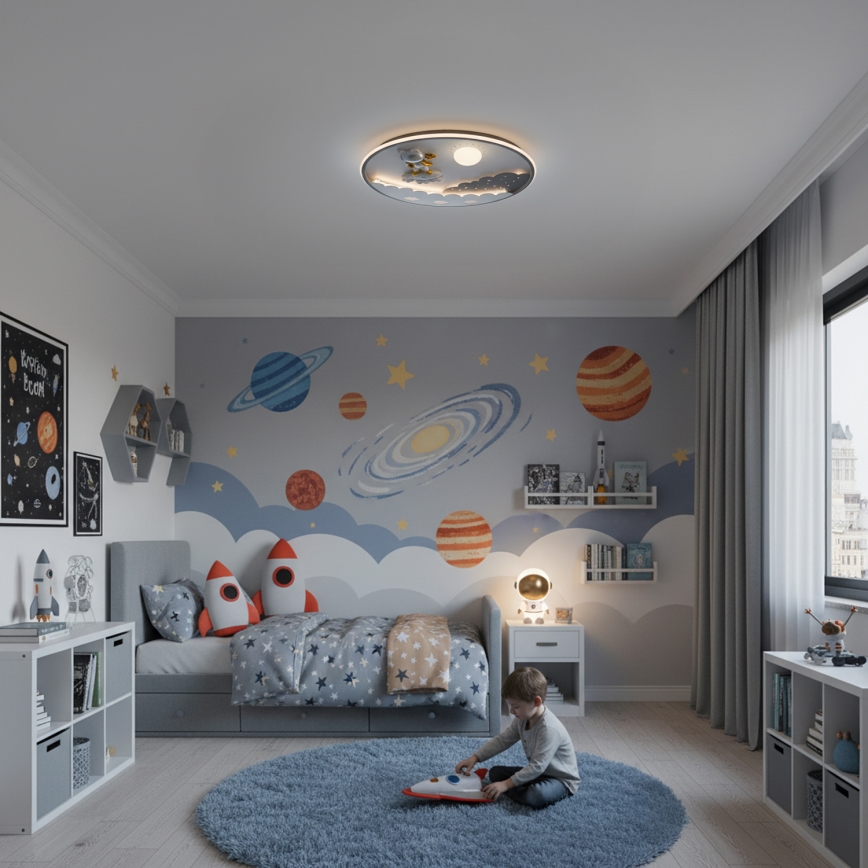 Brilagi - LED himmennettävä lasten kattovalaisin ASTRO LED/68W/230V 3000-6000K halkaisija 49 cm + kaukosäädin