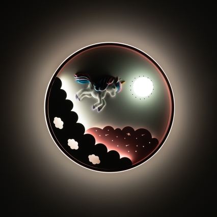 Brilagi - Himennettävä LED-lastenkattovalaisin UNICORN LED/68W/230V 3000–6000K halkaisija 49 cm + kaukosäädin