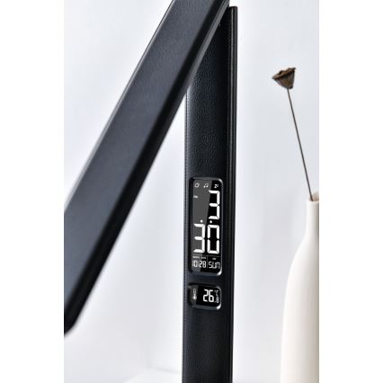 Brilagi - himmennettävä LED-pöytälamppu langattomalla QI-latauksella ja USB-liitännällä REGINA LED/8,5W/230V musta