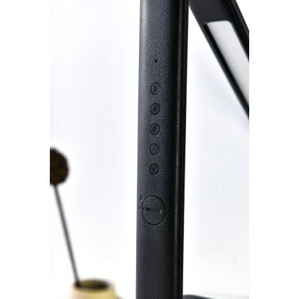 Brilagi - himmennettävä LED-pöytälamppu langattomalla QI-latauksella ja USB-liitännällä REGINA LED/8,5W/230V musta