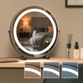 BRILAGI - LED-himmennettävä meikkipeili CALIFORNIA LED/17W/230V 3000/4000/6500K halkaisija 42 cm musta