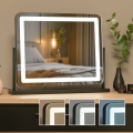 BRILAGI - LED-himmennettävä meikkipeili CALIFORNIA LED/25W/230V 3000/4000/6500K 55x44 cm musta