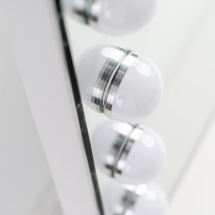 BRILAGI - himmennettävä LED-meikkipeili HOLLYWOOD LED/15W/230V CCT + 2x USB 55x77 cm valkoinen