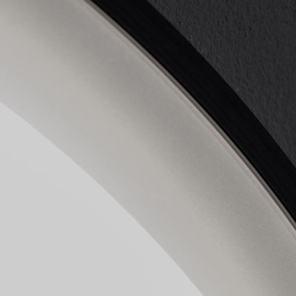 Brilagi - LED-himmennettävä lämmitetty kylpyhuonepeili taustavalolla ALU PRO LED/18W/230V halkaisija 60 cm 3000/4000/6500K IP44 musta CRI 90