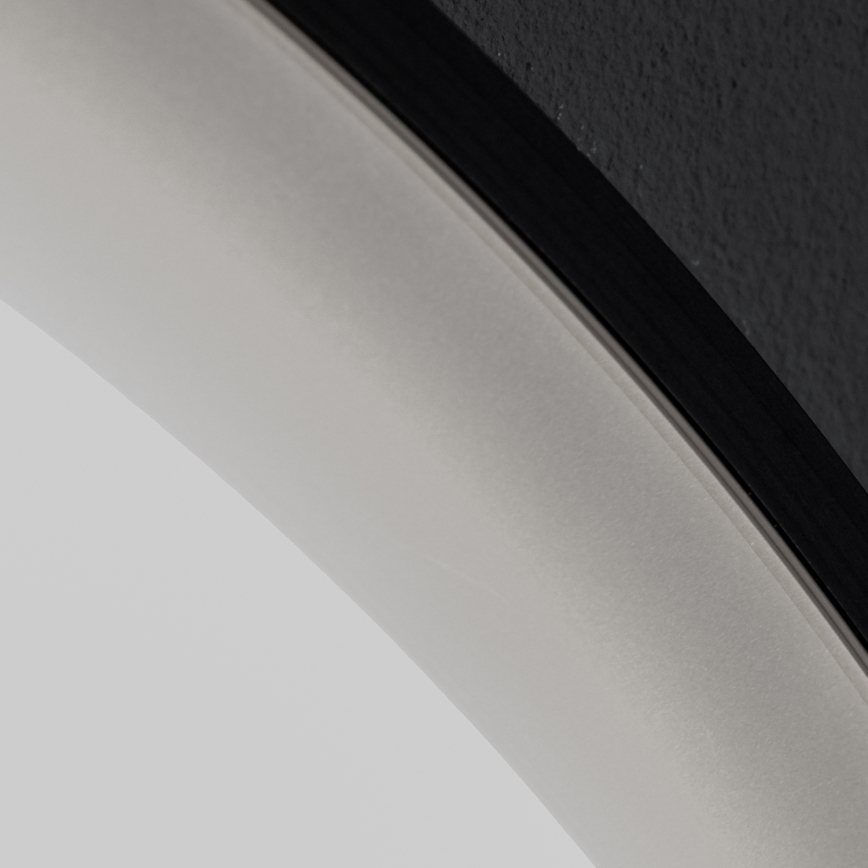 Brilagi - LED-himmennettävä lämmitetty kylpyhuonepeili taustavalolla ALU PRO LED/18W/230V halkaisija 60 cm 3000/4000/6500K IP44 musta CRI 90